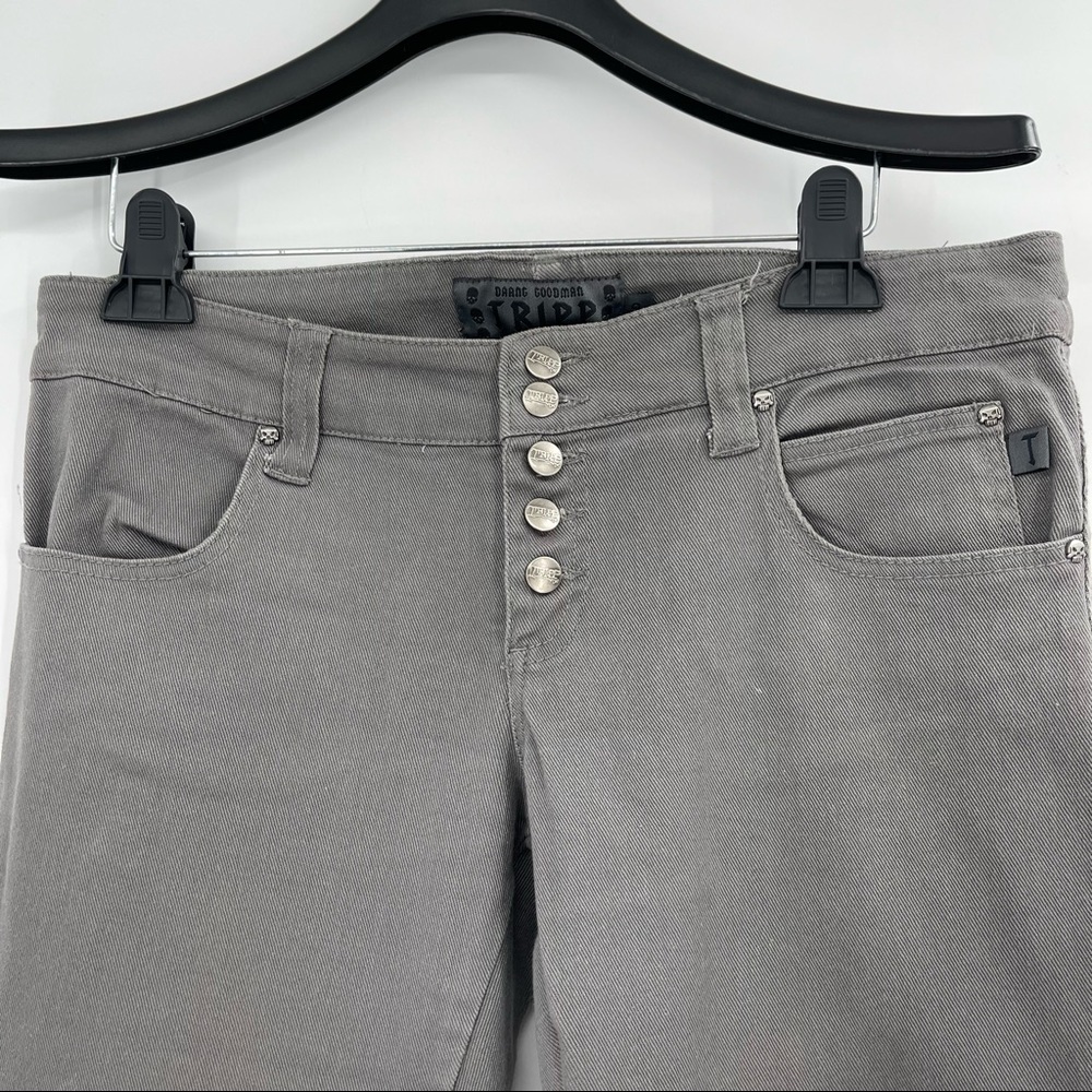 Tripp NYC Gray Low Rise Button Fly Skinny Jeans​ - Picture 3 of 13